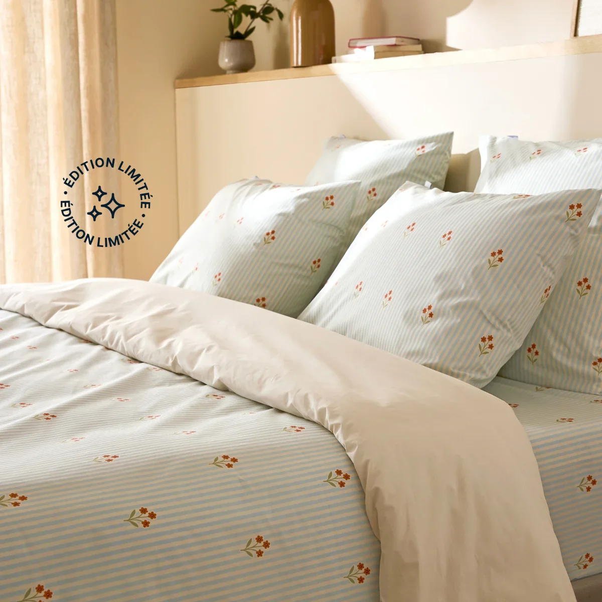Pack taie et sous-taie en percale de coton bio - Image 130