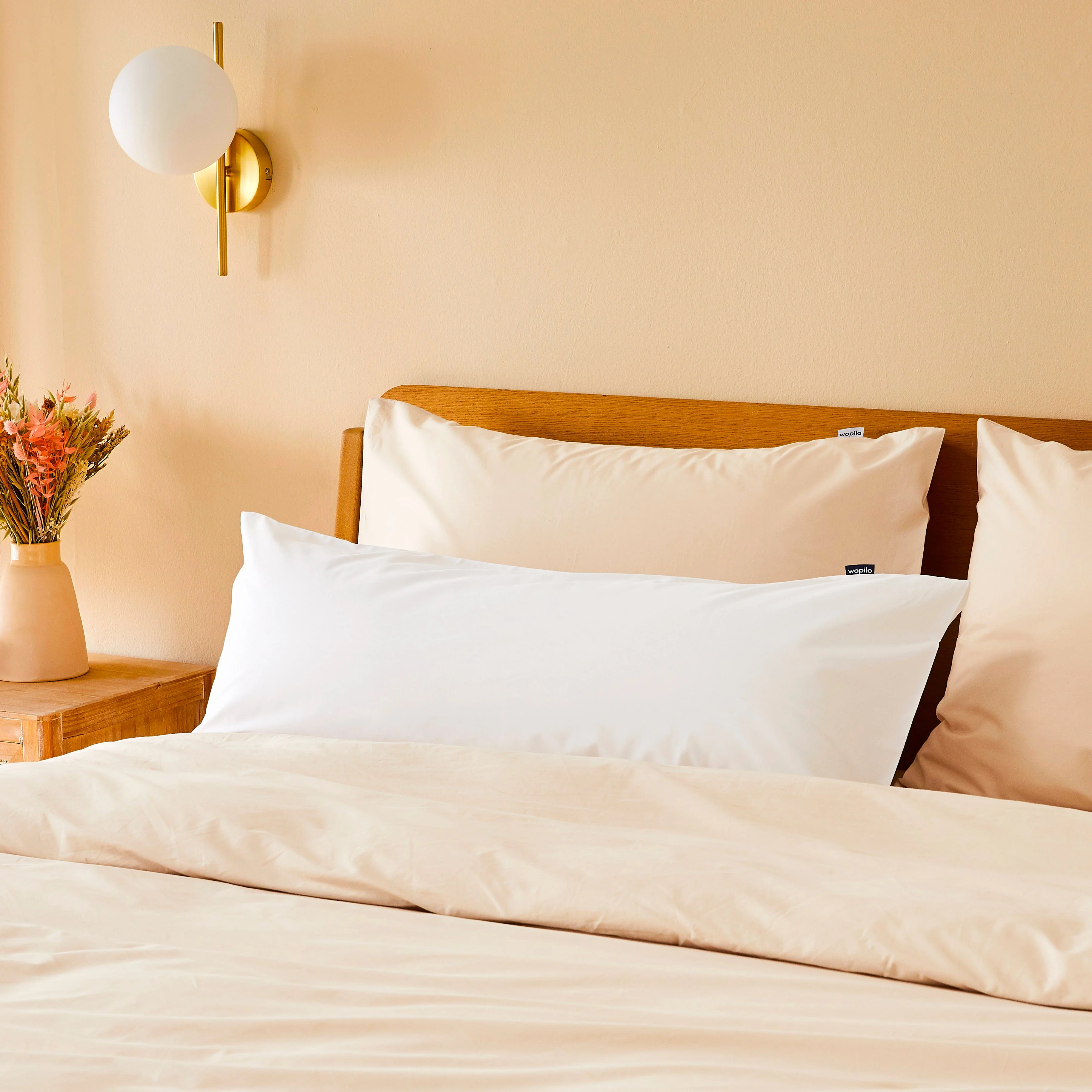 Linge de lit en percale de coton bio